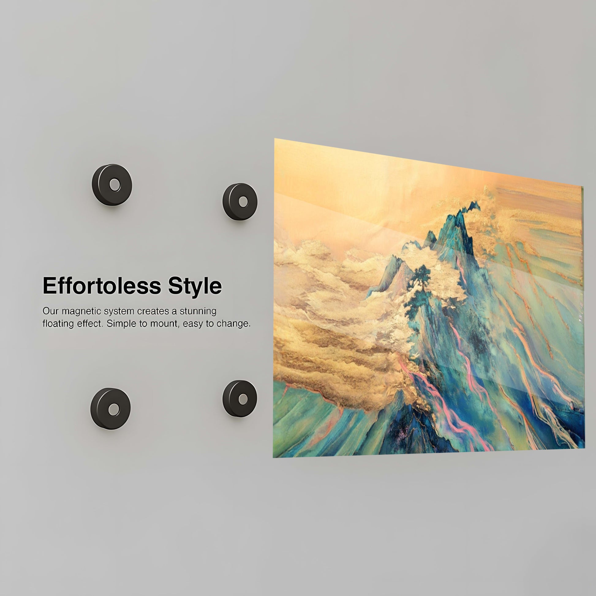 Majestic Golden Peaks - Installation Mockup