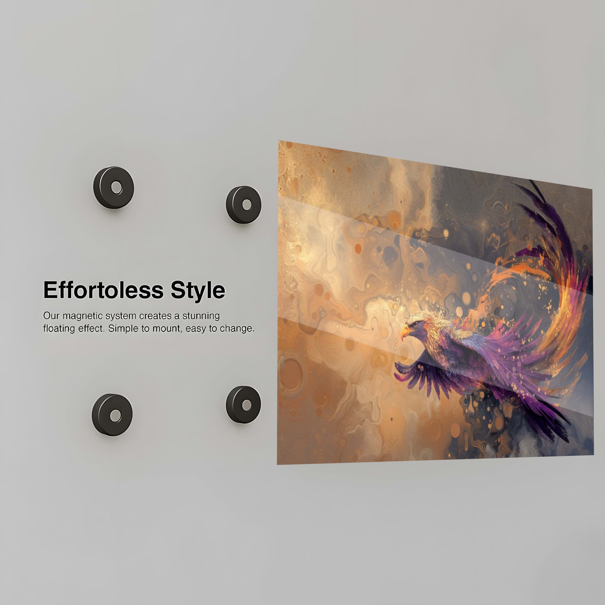 Fiery Winged Ascent - Installation Mockup