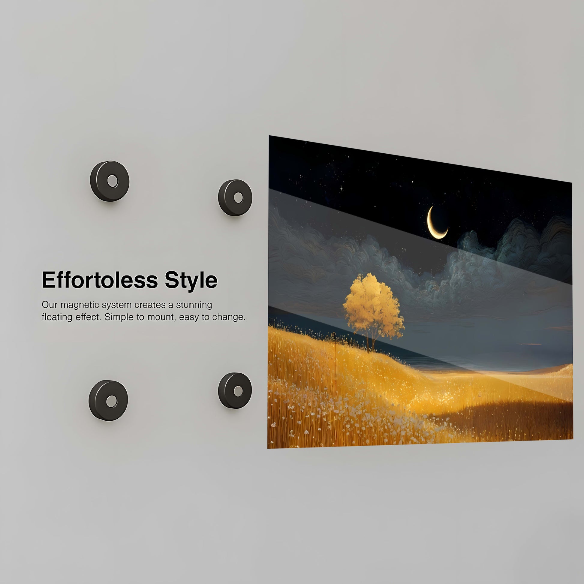 Golden Moonlit Meadow - Installation Mockup