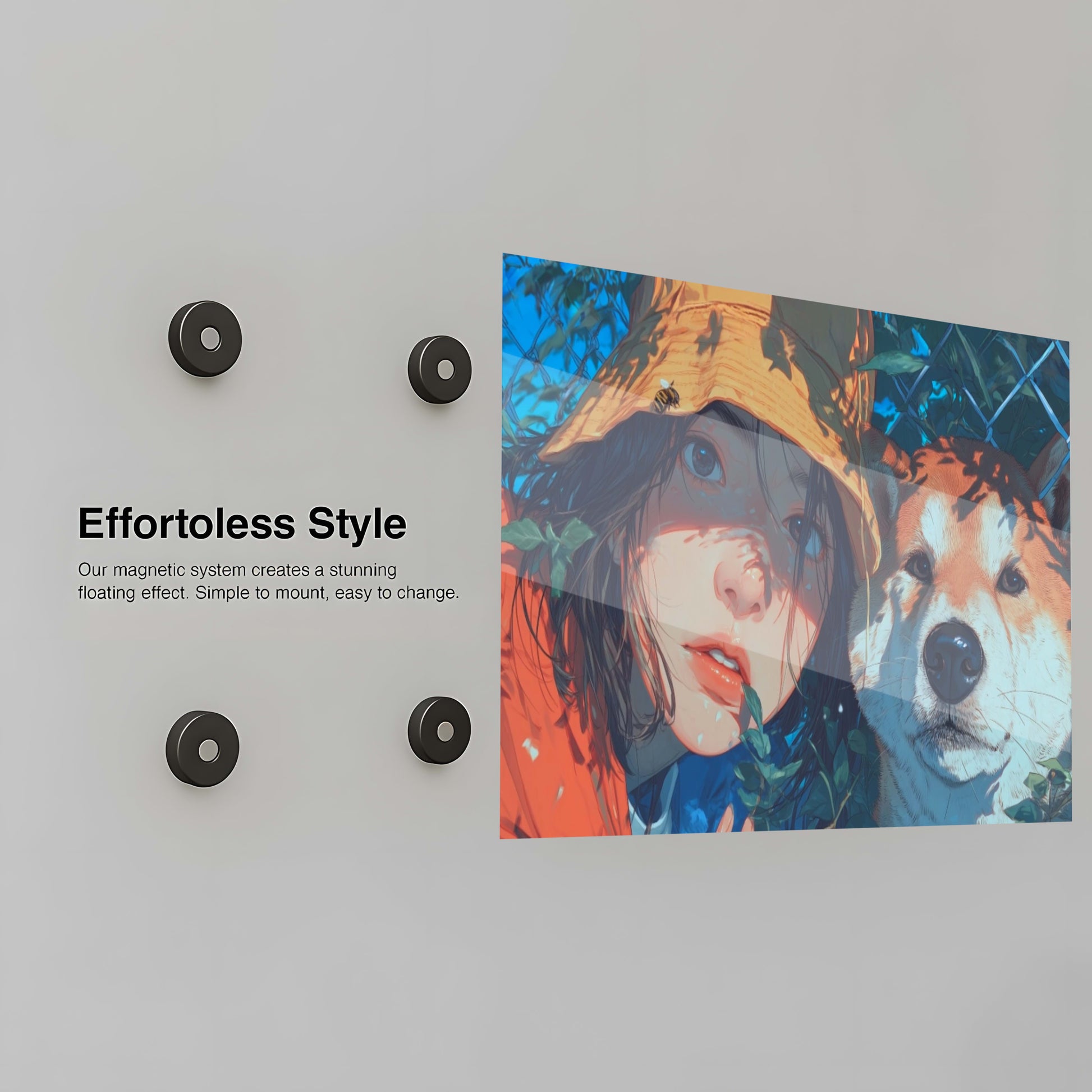 Serene Companionship Gaze - Installation Mockup