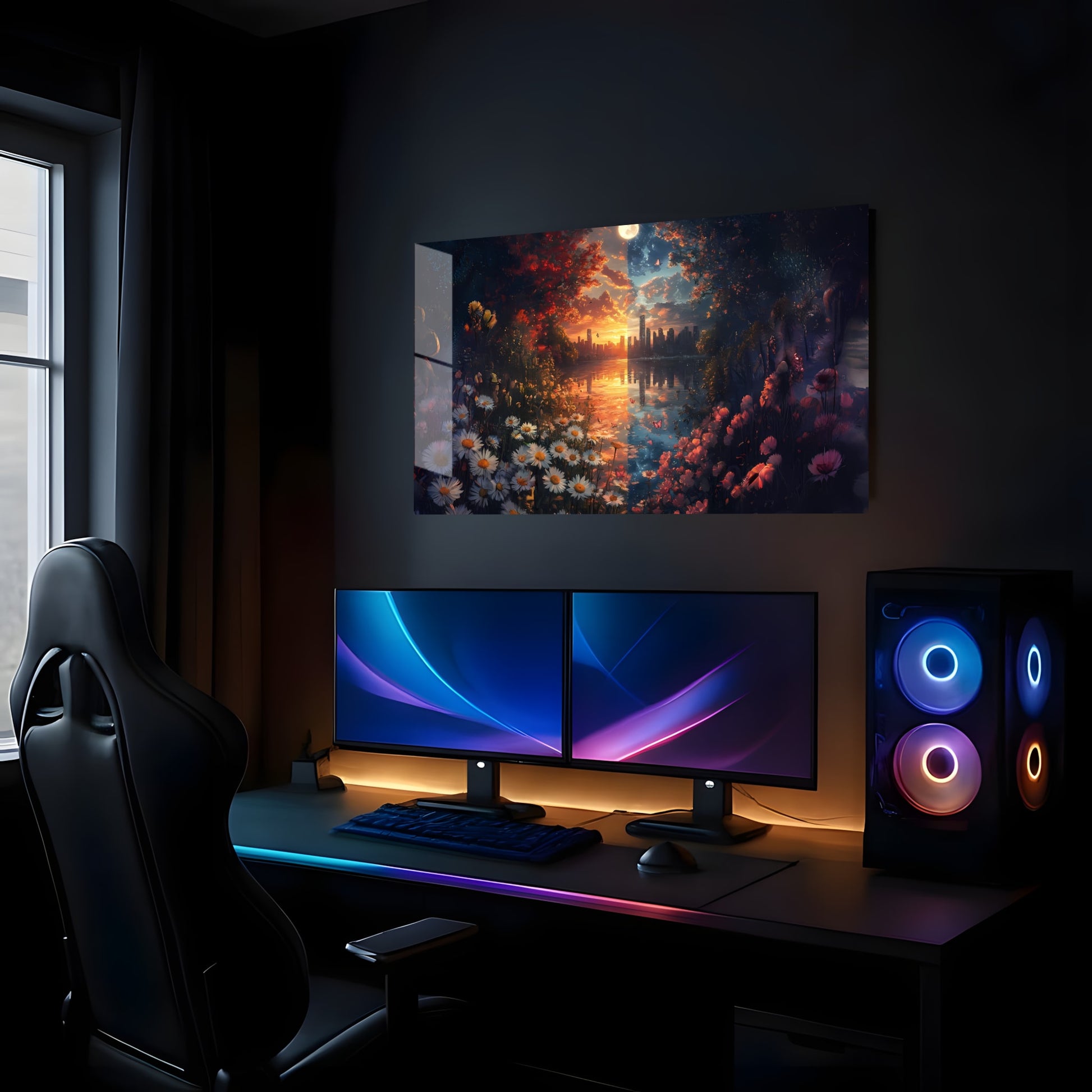 Twin Horizon Bliss - Lifestyle Mockup