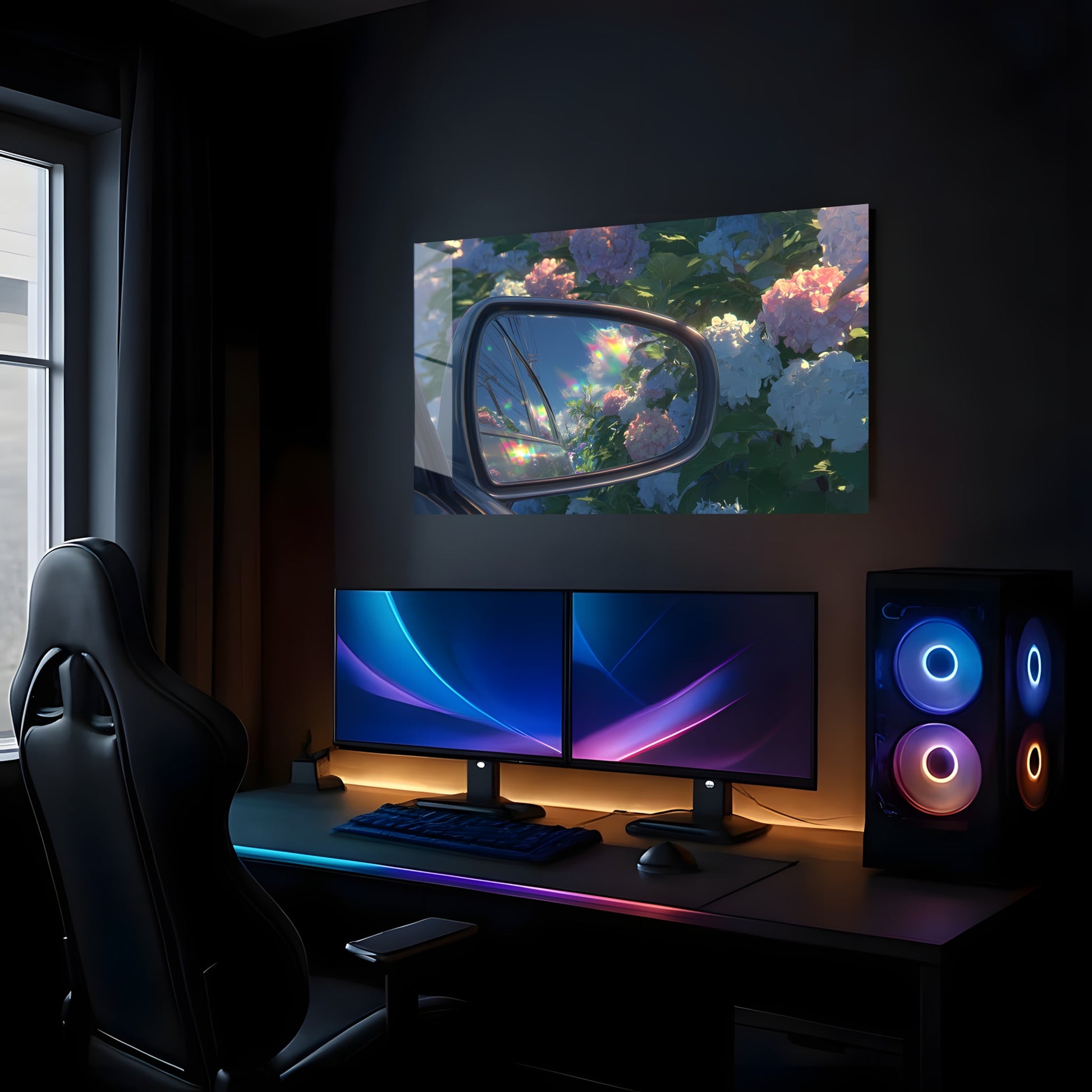 Mirrored Floral View - Lifestyle Mockup