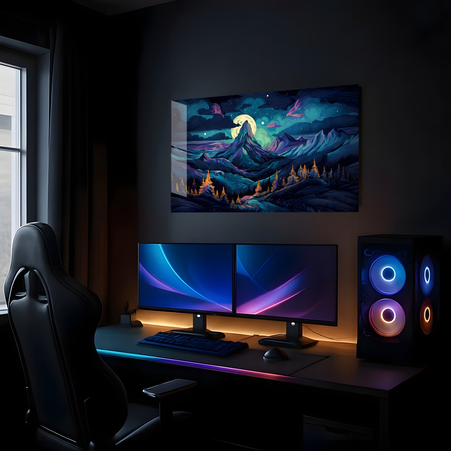 Lunar Mountain Majesty - Lifestyle Mockup