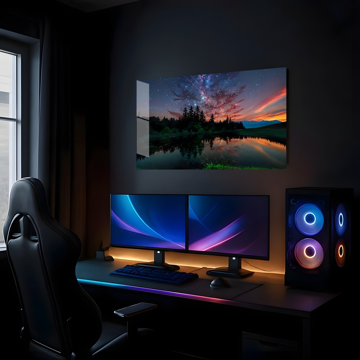 Celestial Lake Reflection - Lifestyle Mockup