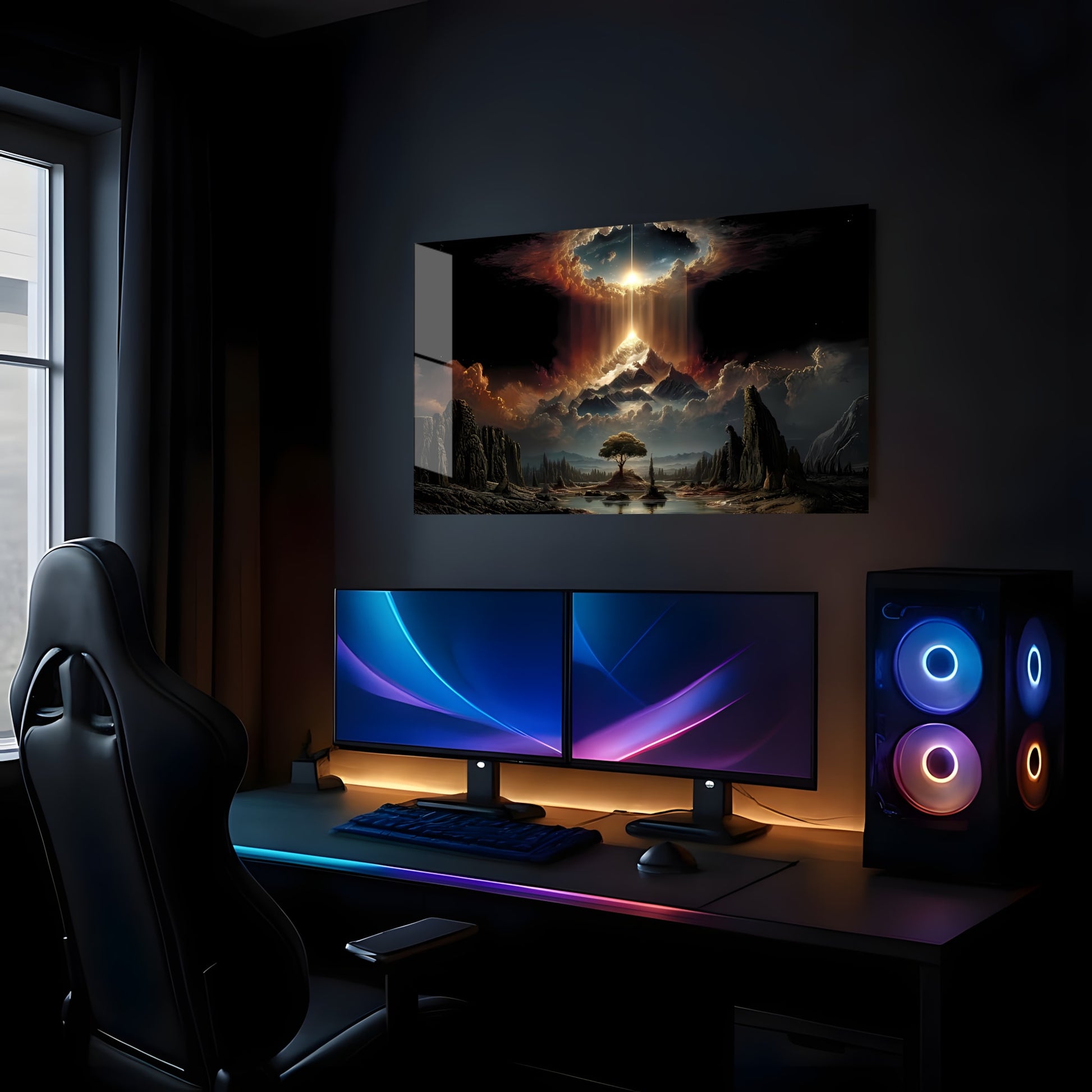 Celestial Mountain Vista - Lifestyle Mockup