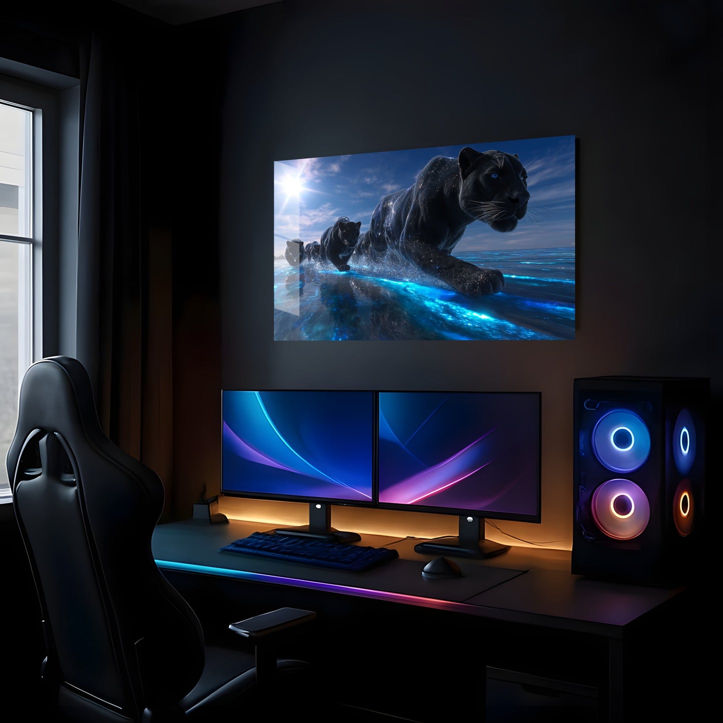 Feline Aquatic Pursuit - Lifestyle Mockup