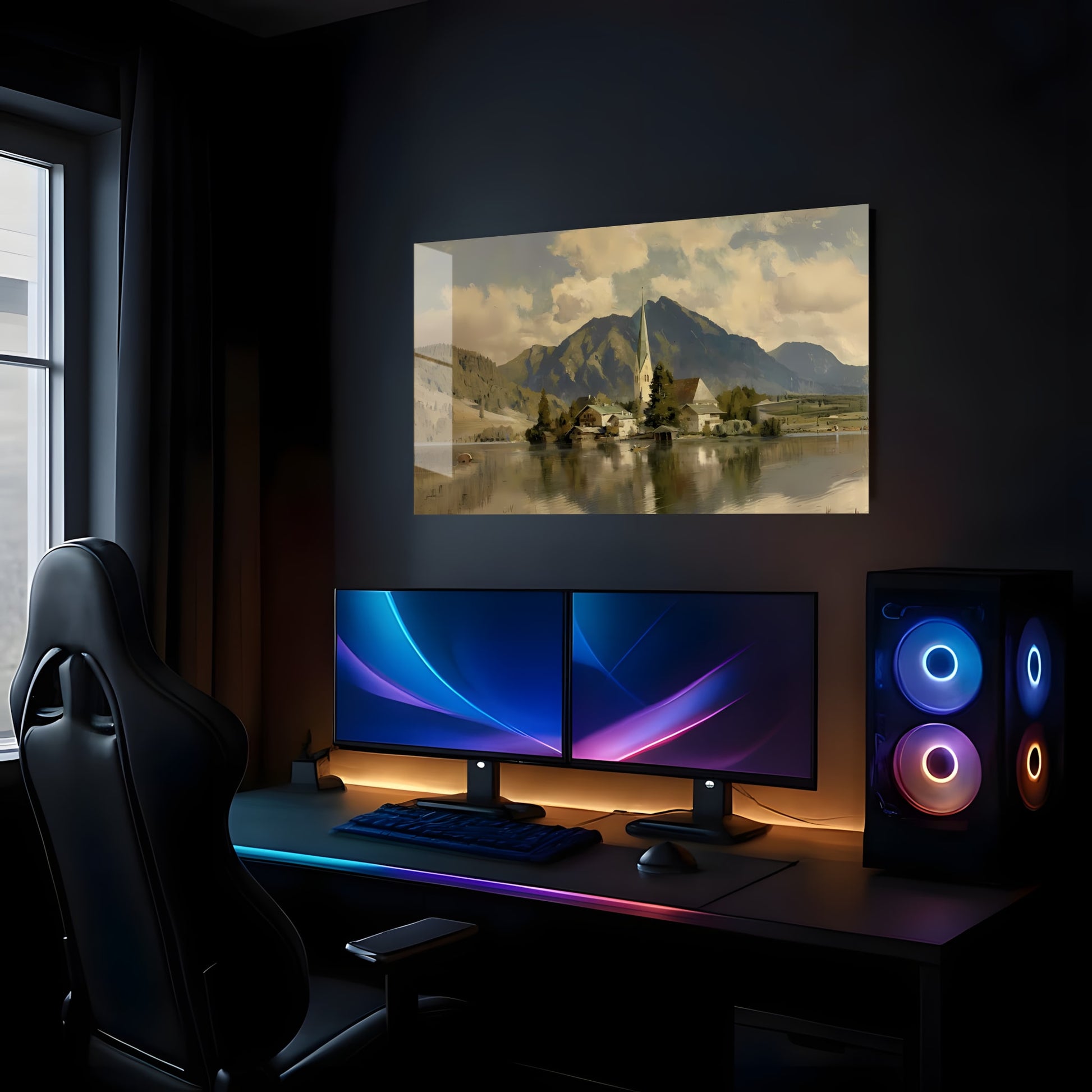 Lakeside Serenity Scene - Showcase Mockup