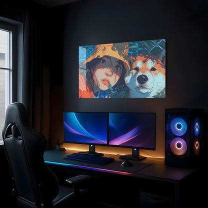 Serene Companionship Gaze - Showcase Mockup