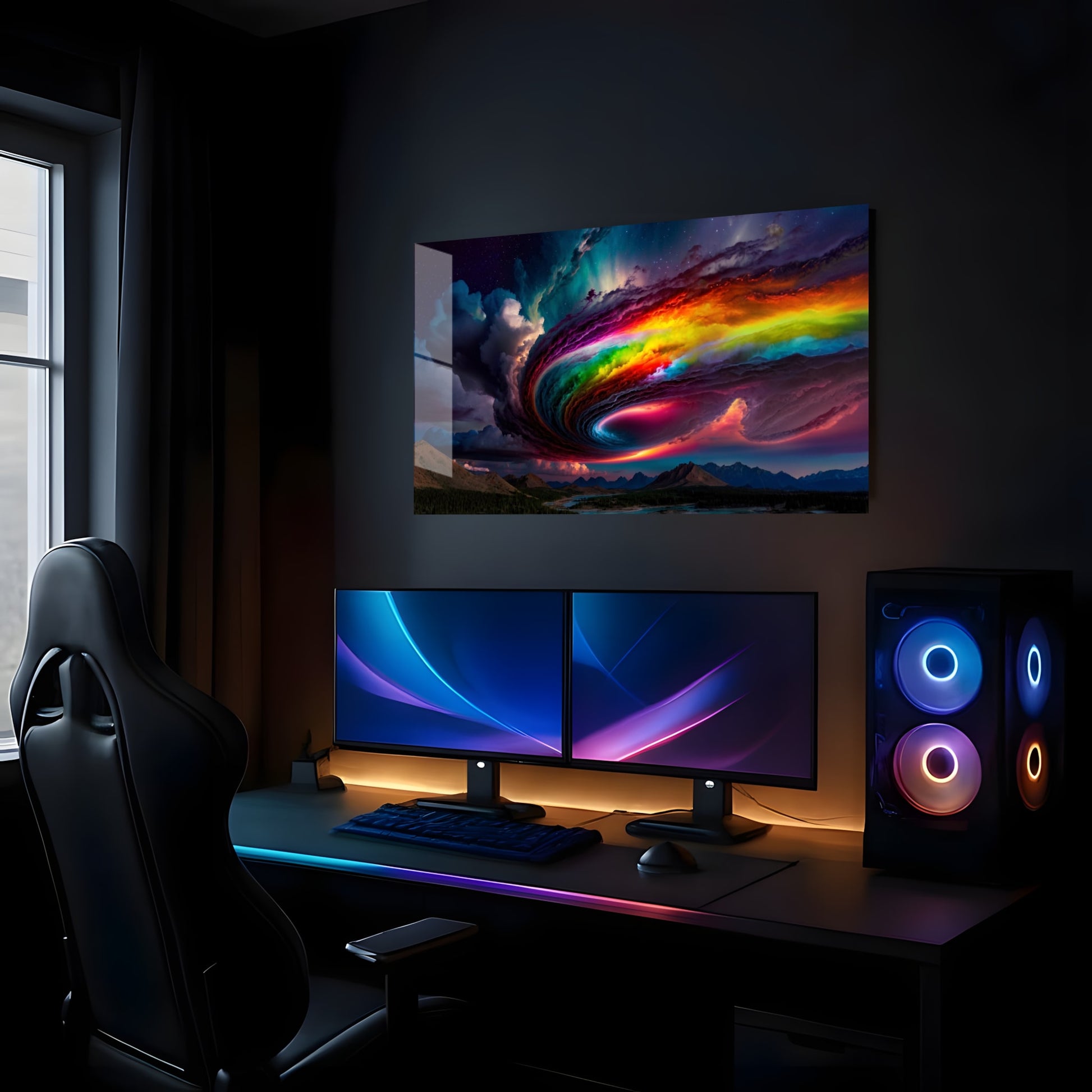 Celestial Rainbow Vortex - Showcase Mockup