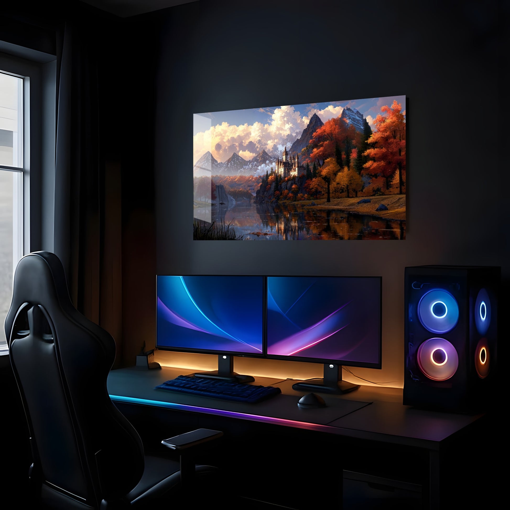 Autumn Castle Vista - Showcase Mockup