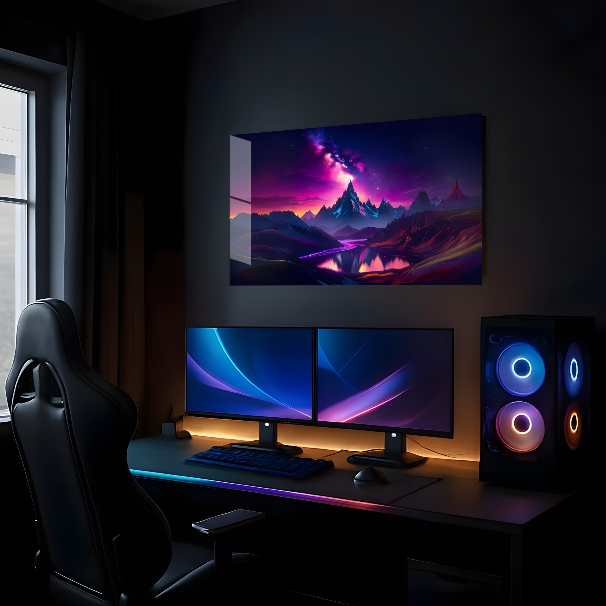 Cosmic Mountain Majesty - Lifestyle Mockup