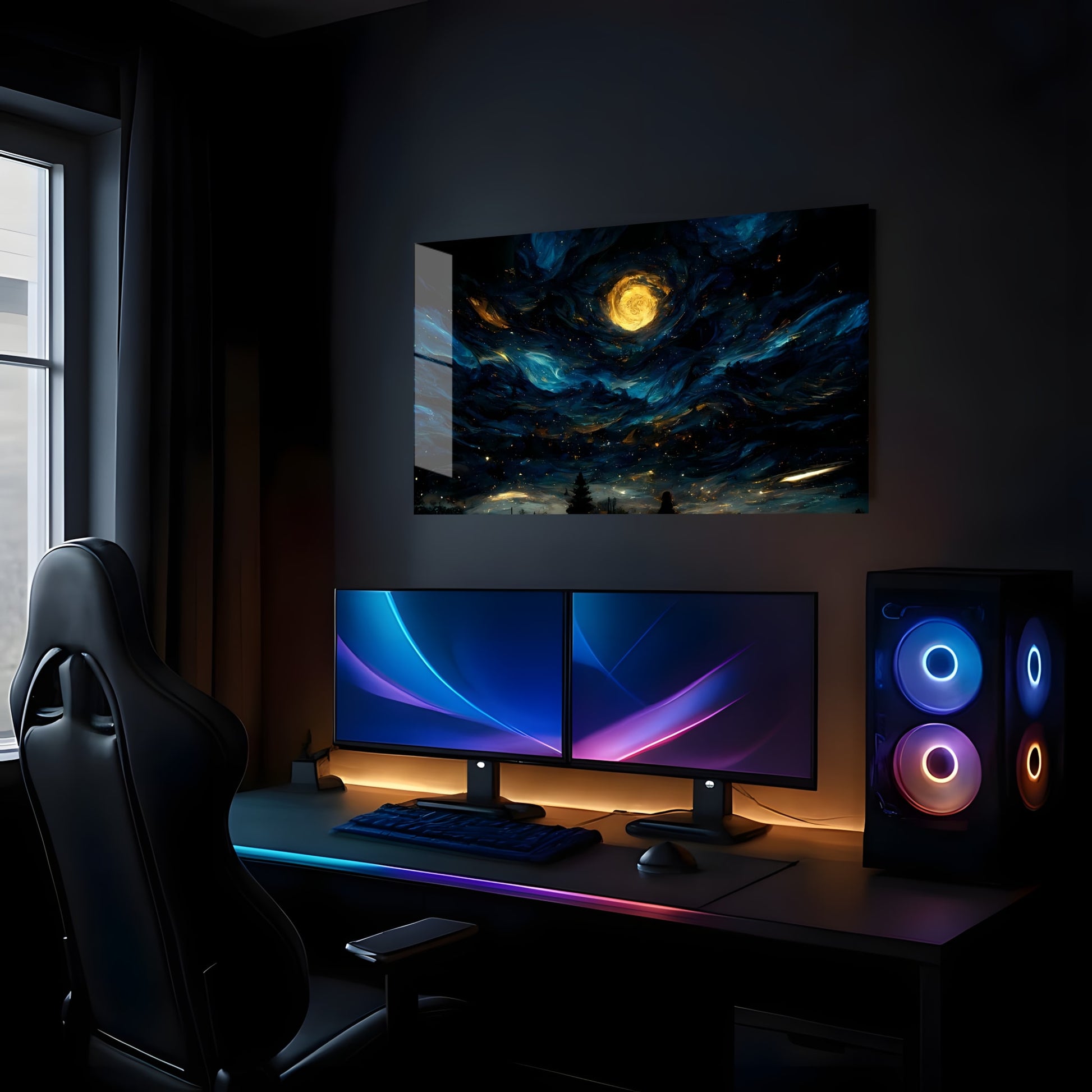 Celestial Night Painting - Showcase Mockup