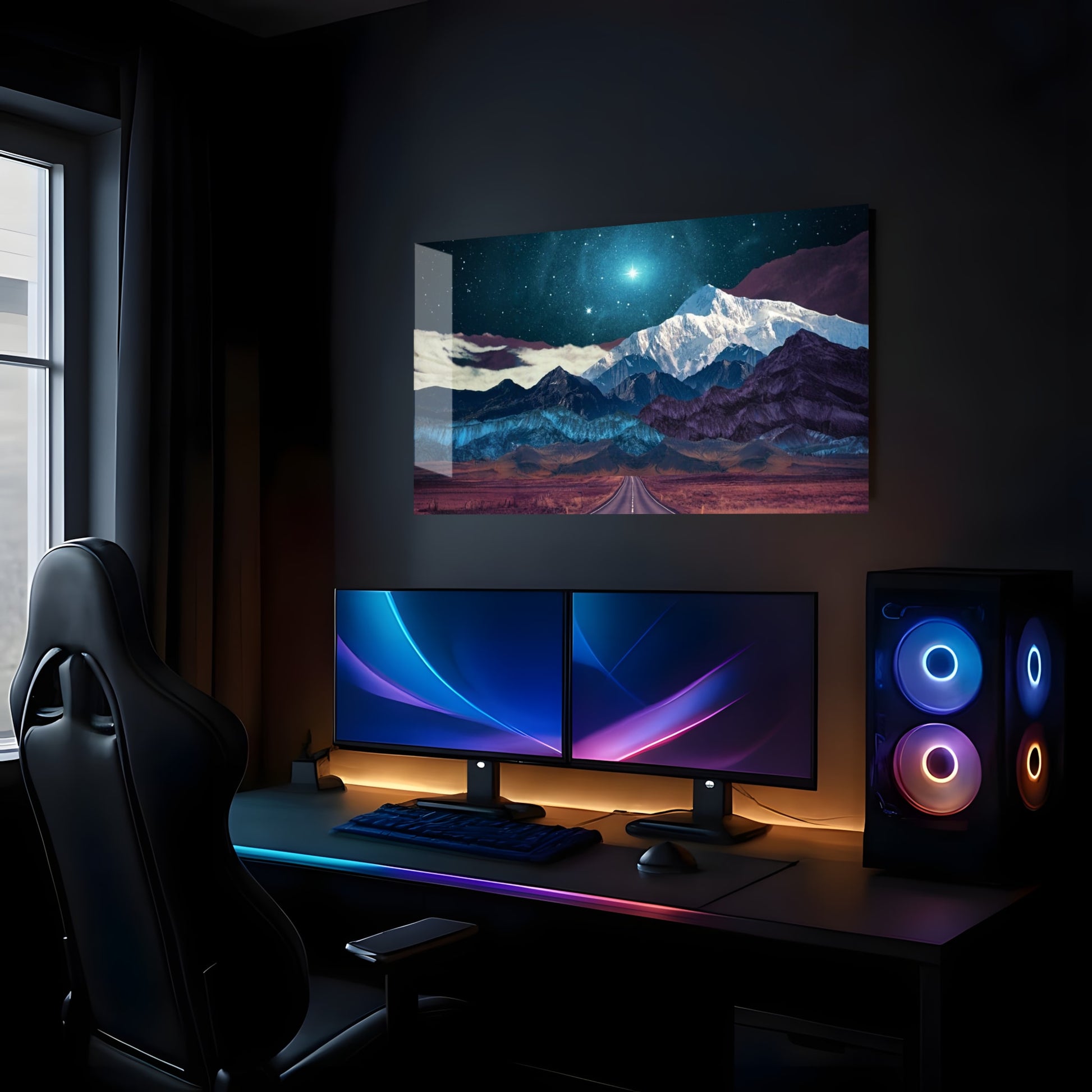 Cosmic Mountain Road - Showcase Mockup