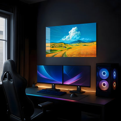 Golden Tranquil Field - Lifestyle Mockup