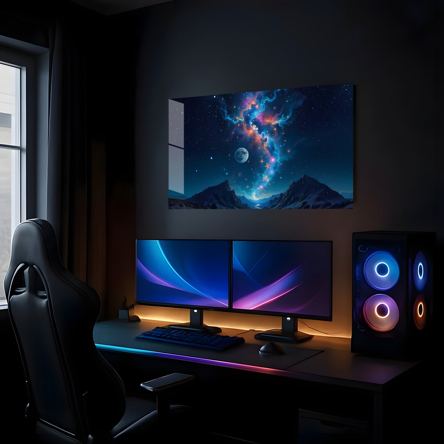 Cosmic Mountain Vista - Lifestyle Mockup