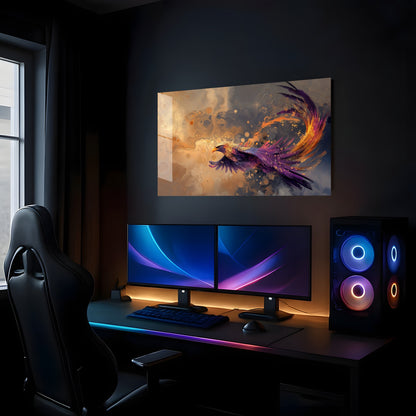 Fiery Winged Ascent - Showcase Mockup