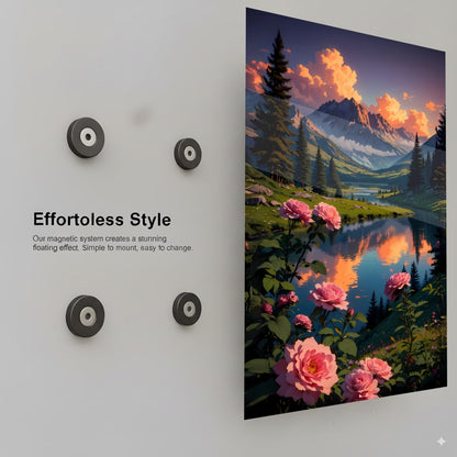 Mountain Rose Reflection - Installation Mockup