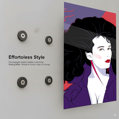 Jacket Lady 80s Patrick Nagel Poster - Installation Guide
