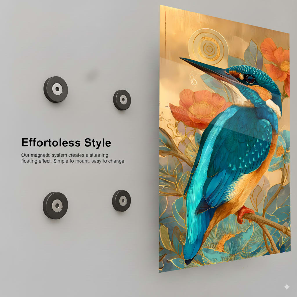 Golden Bloom Kingfisher - Installation Mockup