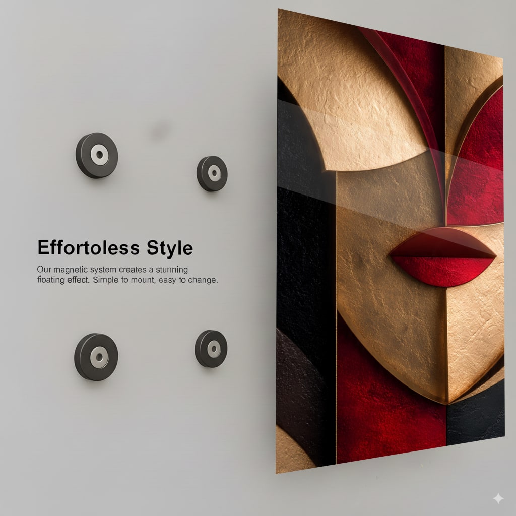 Abstract Golden Visage - Installation Mockup