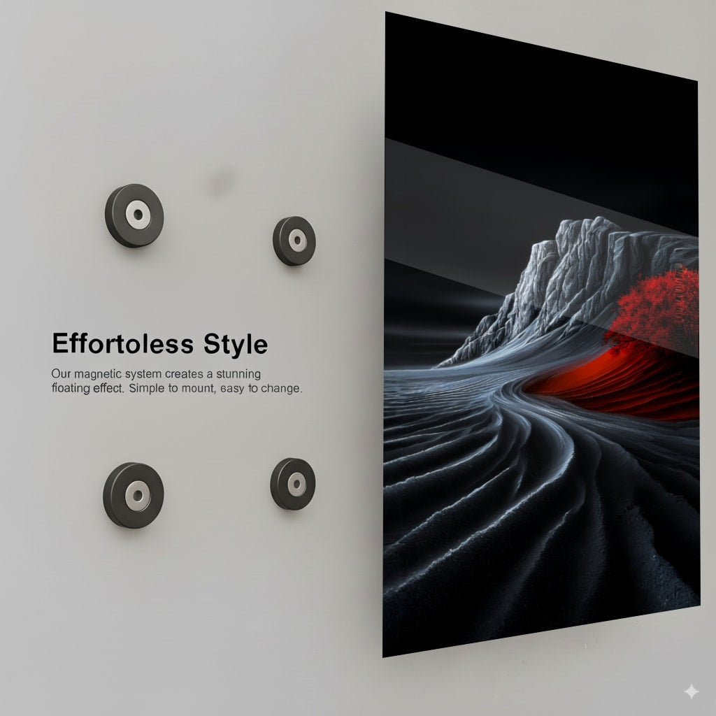 Crimson Mountain Flow - Installation Mockup