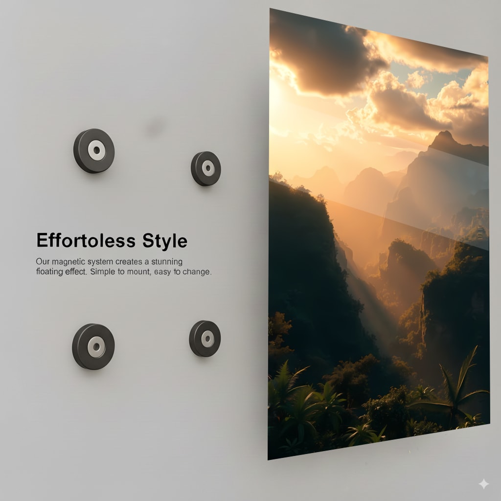 Golden Mountain View - Installation Mockup