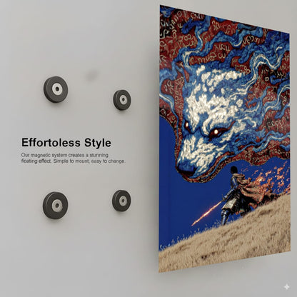 Warrior Vs Wolf - Installation Mockup