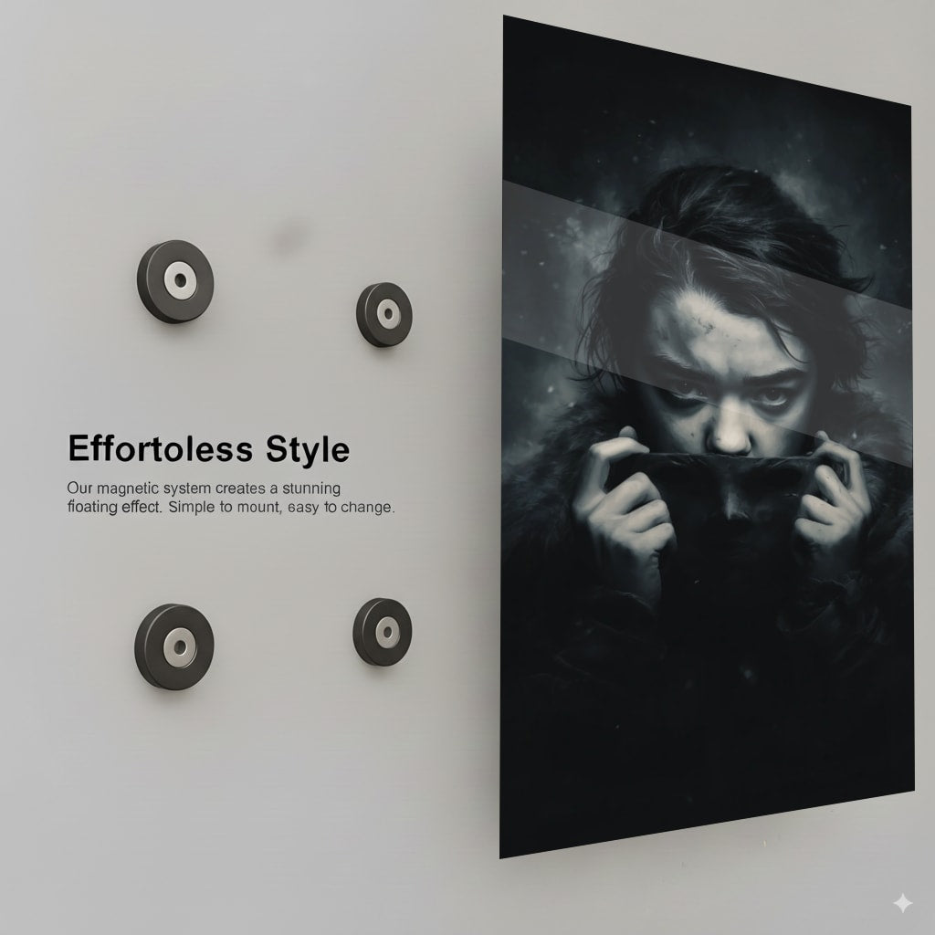 Mysterious Shadowed Gaze - Installation Mockup