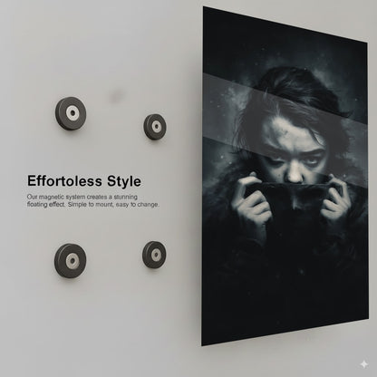 Mysterious Shadowed Gaze - Installation Mockup