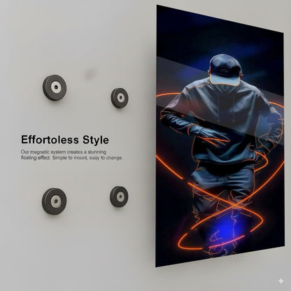 Neon Heartbeat Rhythm - Installation Mockup