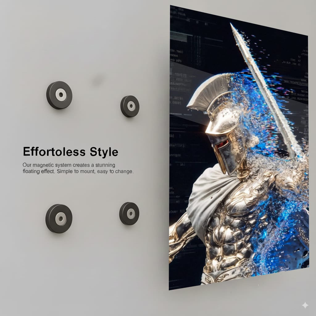 Digital Glitch Warrior - Installation Mockup