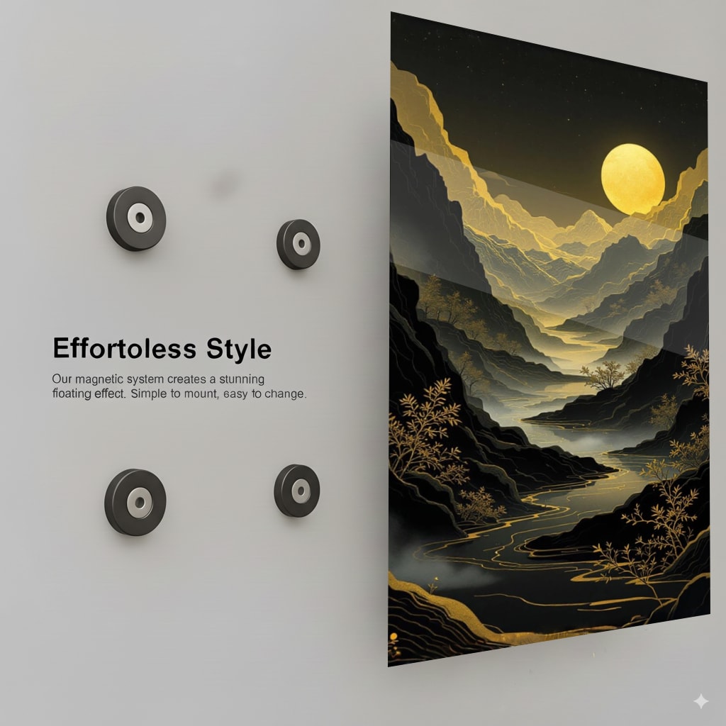 Golden Lunar Valley - Installation Mockup