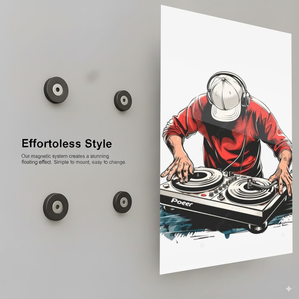 DJ Spinning Beats - Installation Mockup
