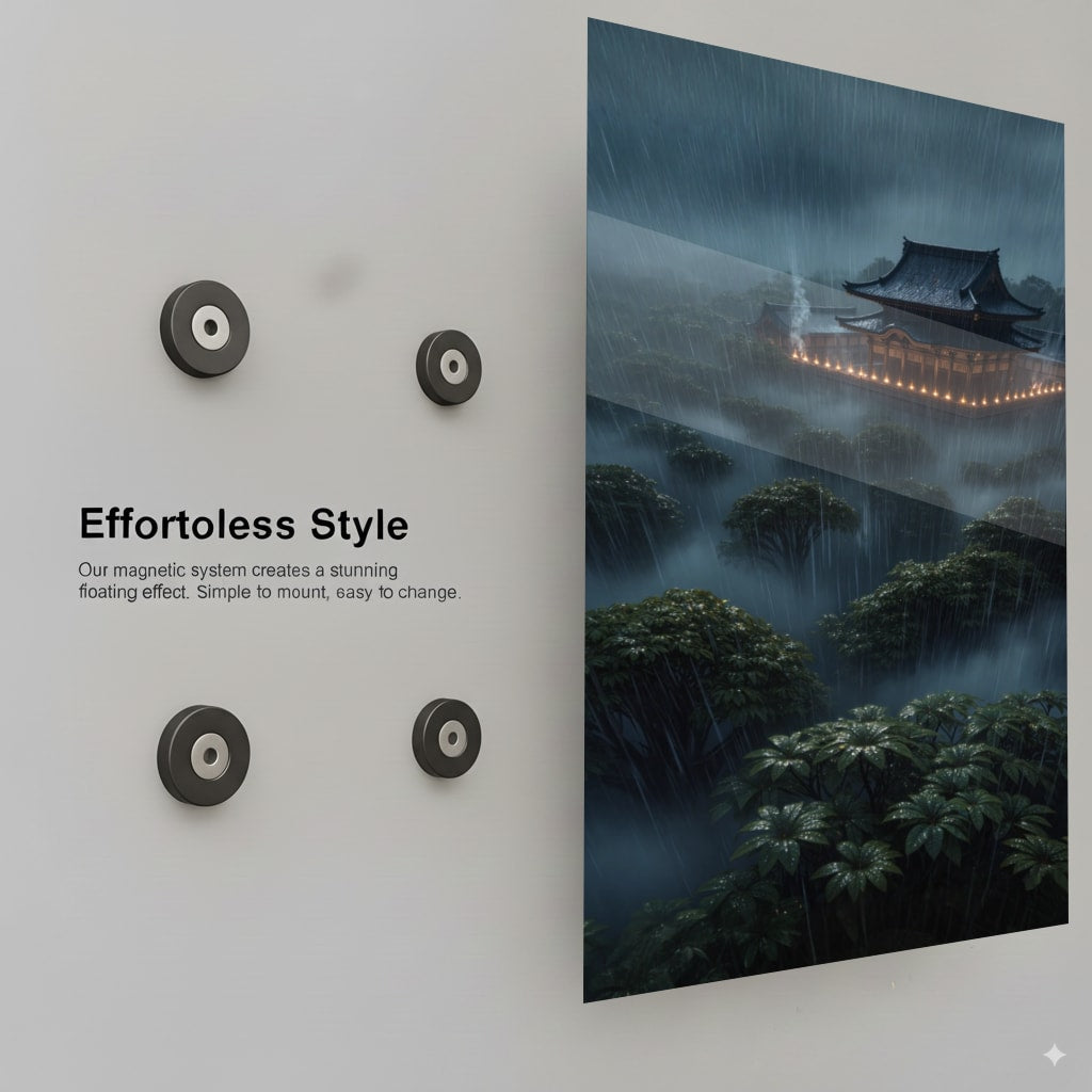 Serene Temple Showers - Installation Mockup