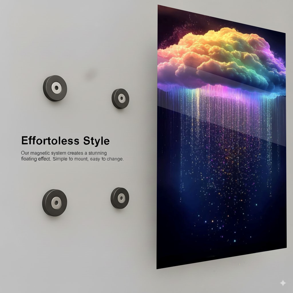 Rainbow Raining Light - Installation Mockup