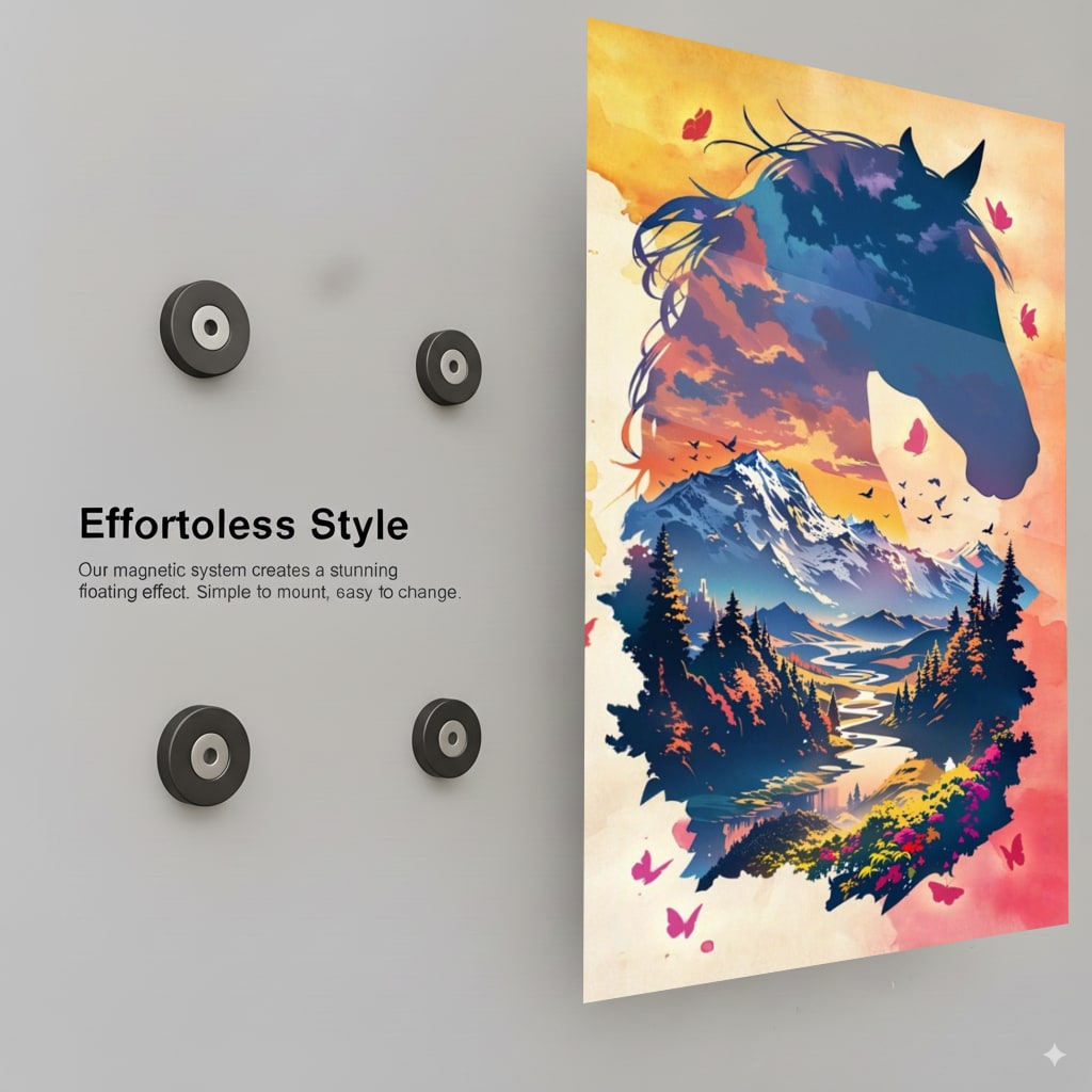 Horse Landscape Silhouette - Installation Mockup