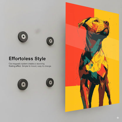 Pitbull -Canine Colorful Gaze- - Installation Mockup