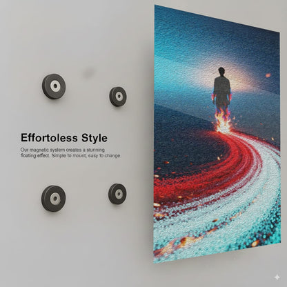 Fiery Transformation Path - Installation Mockup