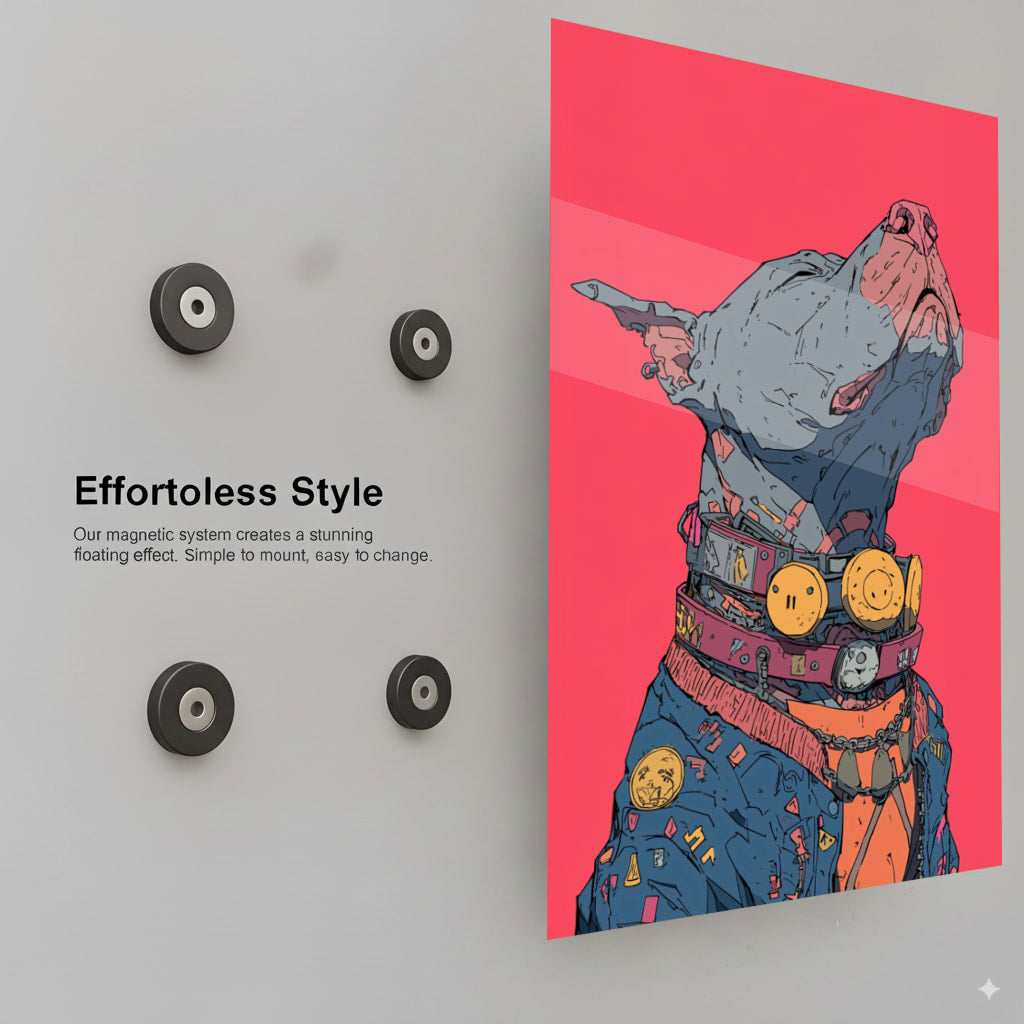 Pitbull -Techno Dog Portrait- - Installation Mockup