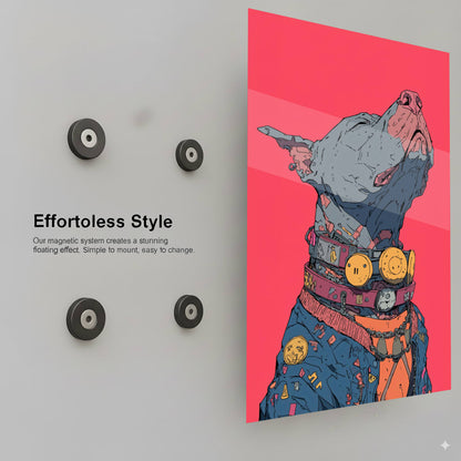 Pitbull -Techno Dog Portrait- - Installation Mockup