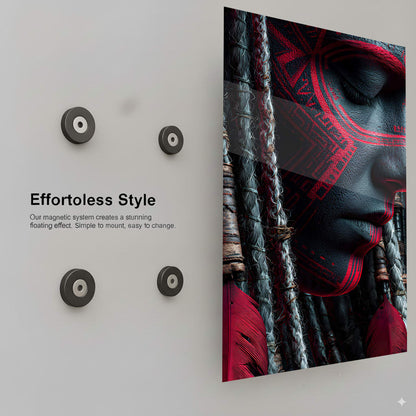 Tribal Crimson Portrait - Installation Mockup