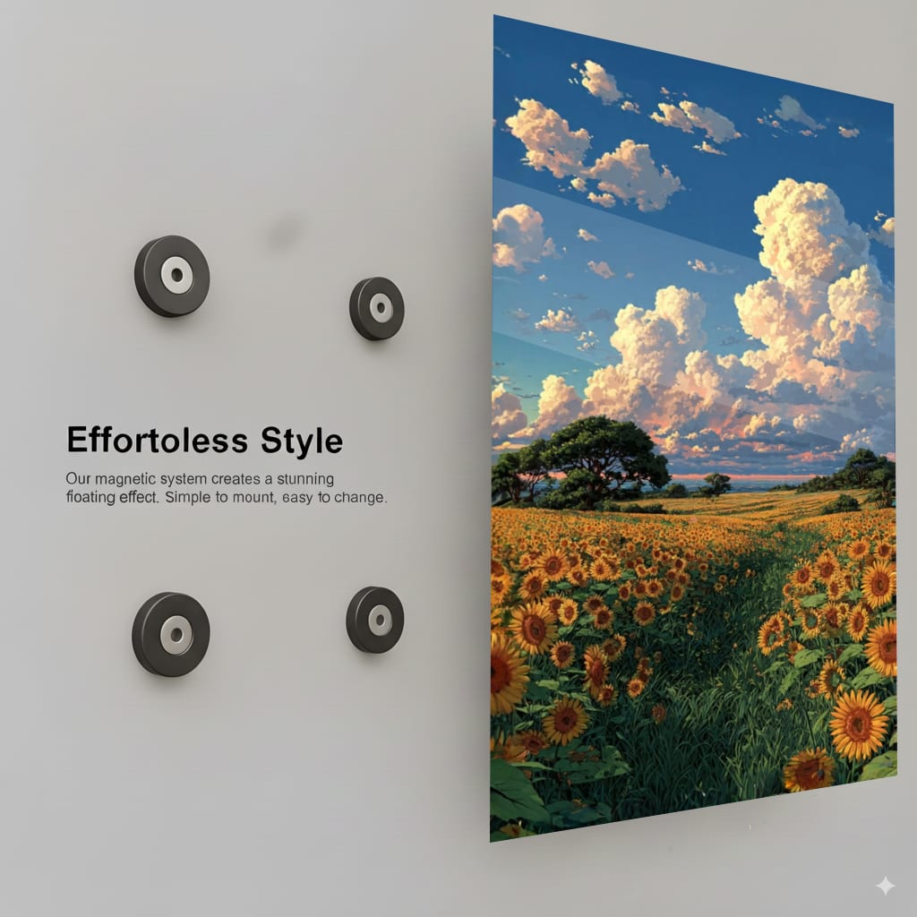 Sunflower Dreamscape Canvas - Installation Mockup