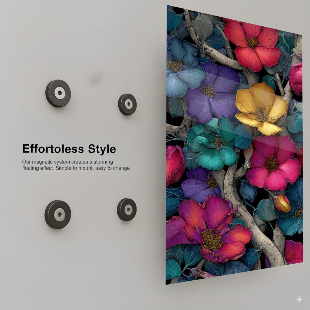 Vivid Floral Harmony - Installation Mockup
