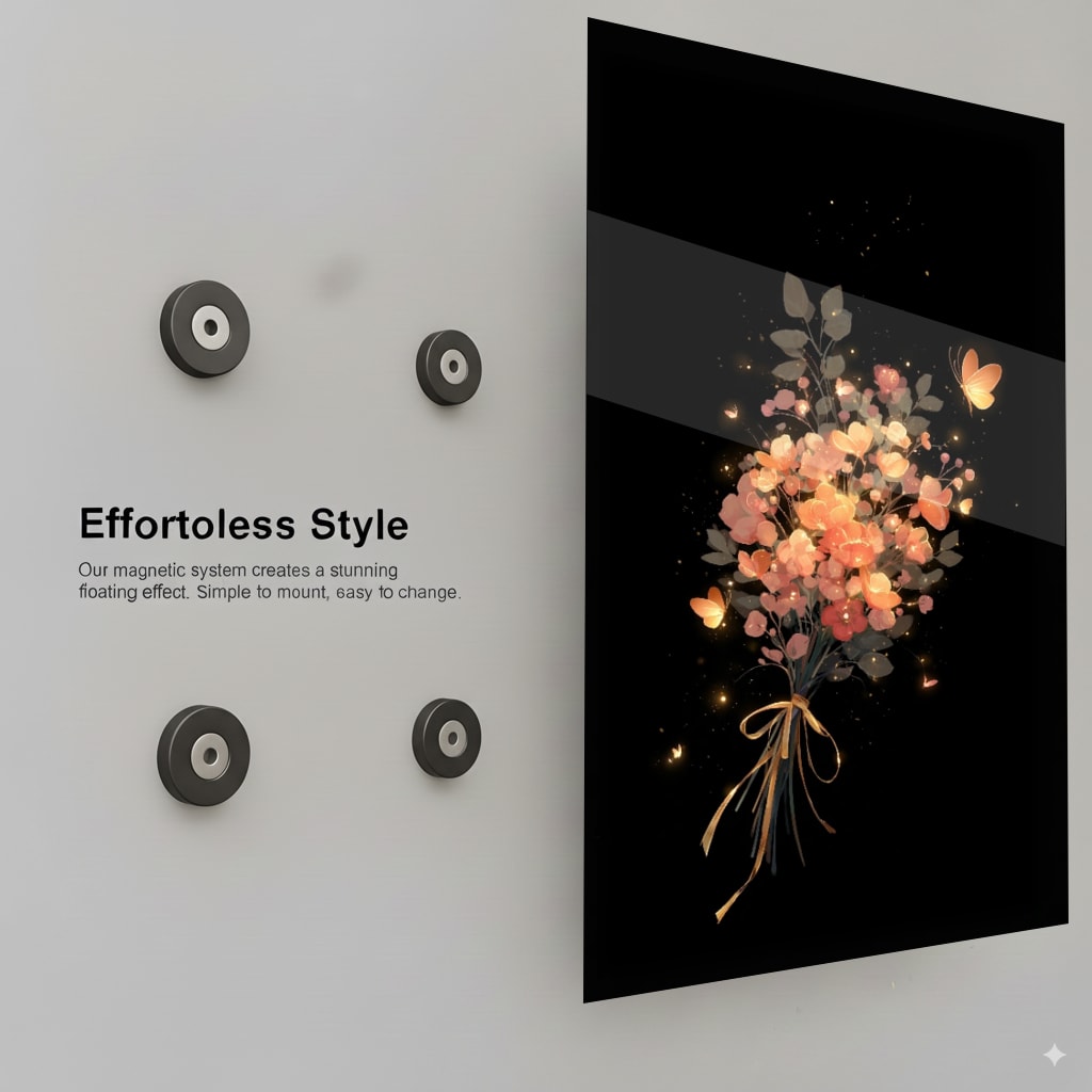 Floral Midnight Glow - Installation Mockup