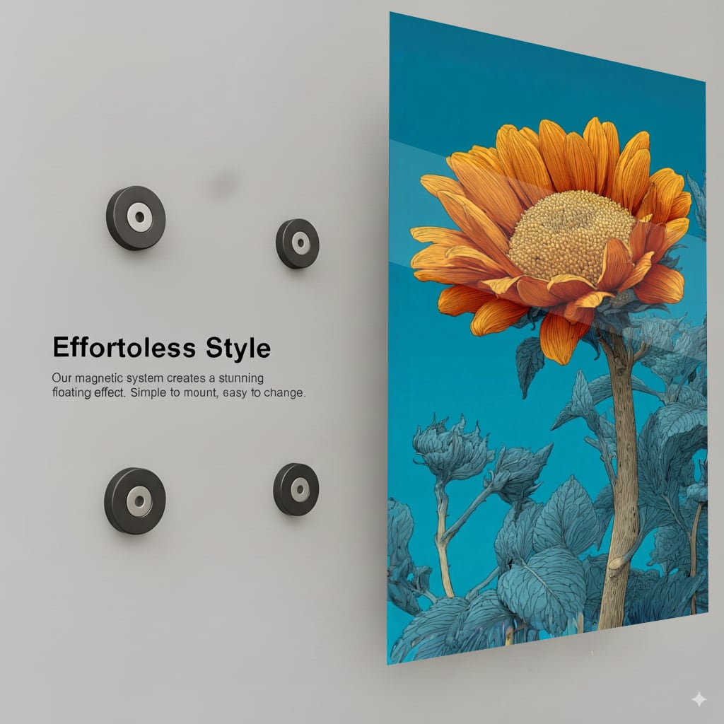 Floral Blue Dreams - Installation Mockup