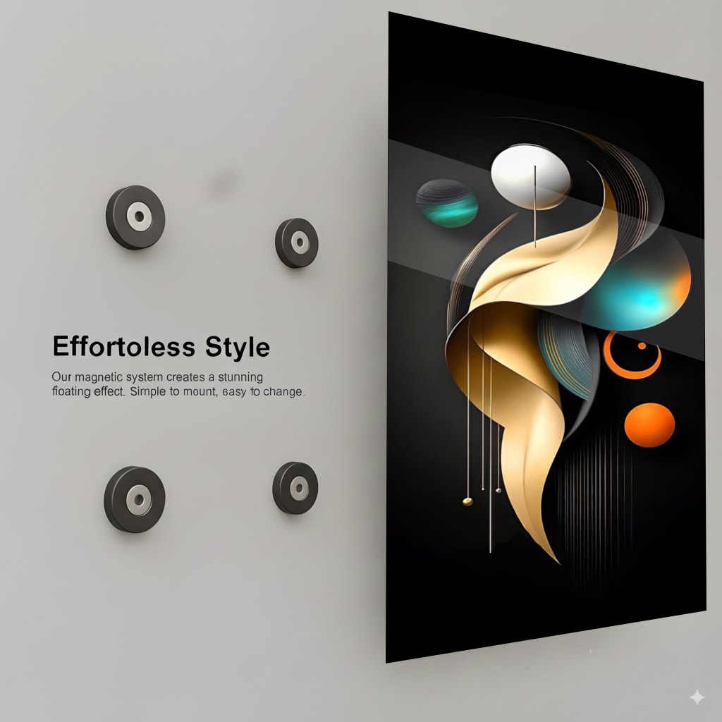 Abstract Golden Flow - Installation Mockup