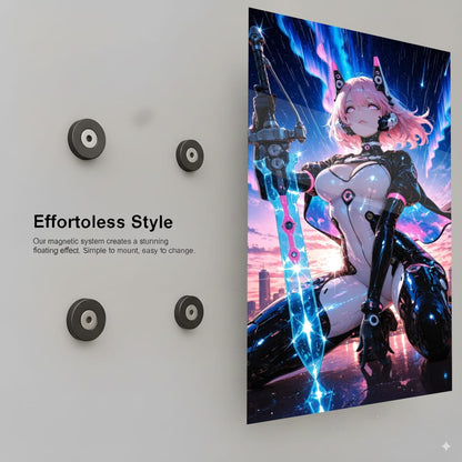 Cyberpunk Neon Warrior - Installation Mockup